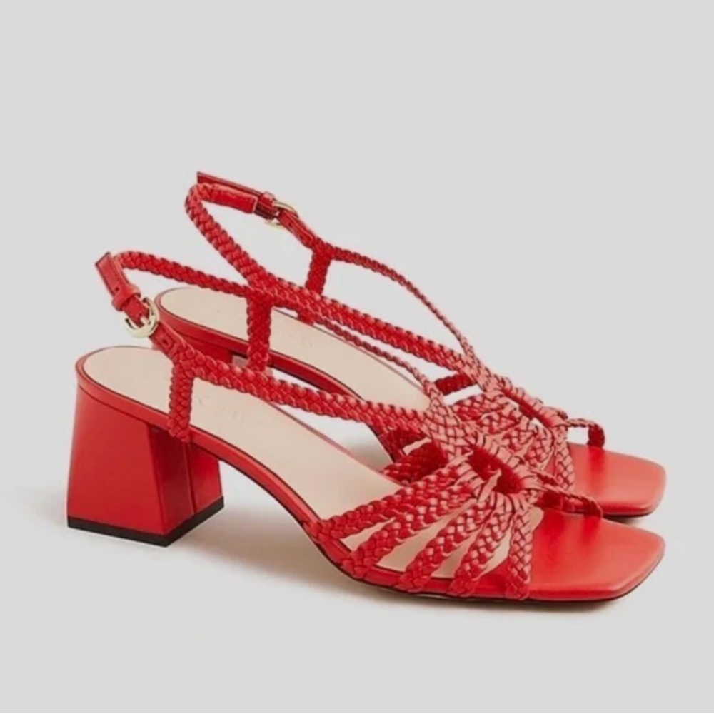 Layne braided sandal heels in leather
Size 10